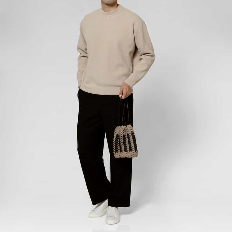IL MICIO IL MICIO＜イル ミーチョ＞レザー巾着バッグ“B-65" MULTI COLOR