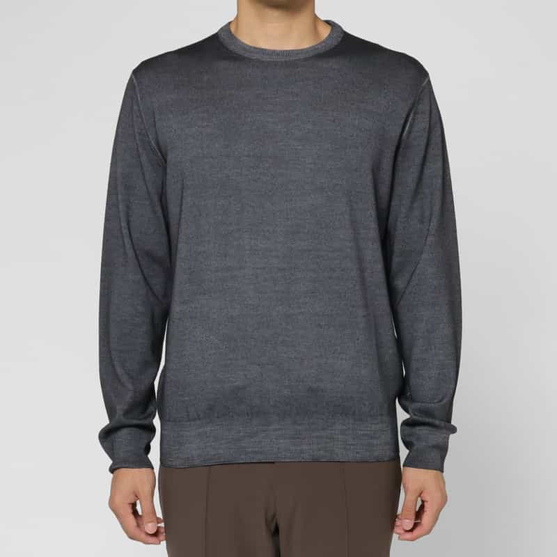 CRUCIANI CRUCIANI＜クルチアーニ＞ クルーネックニットプルオーバー DARK GRAY