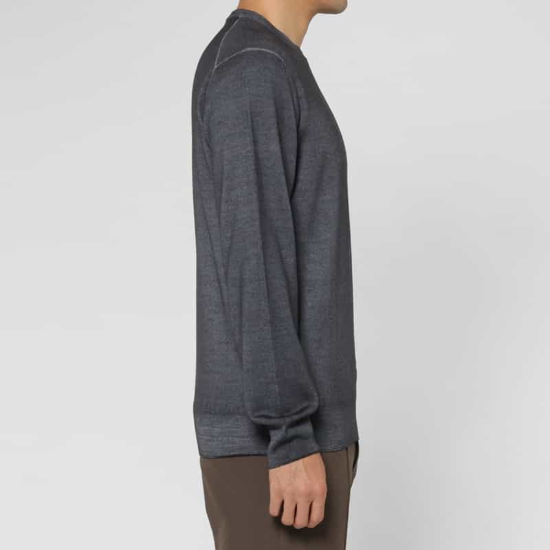 CRUCIANI CRUCIANI＜クルチアーニ＞ クルーネックニットプルオーバー DARK GRAY