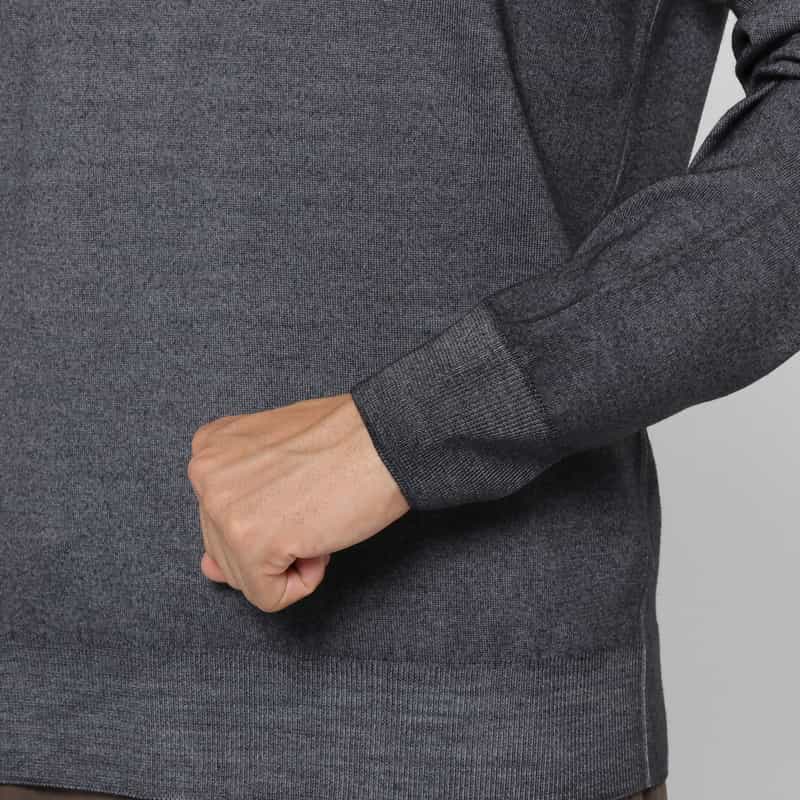 CRUCIANI CRUCIANI＜クルチアーニ＞ クルーネックニットプルオーバー DARK GRAY