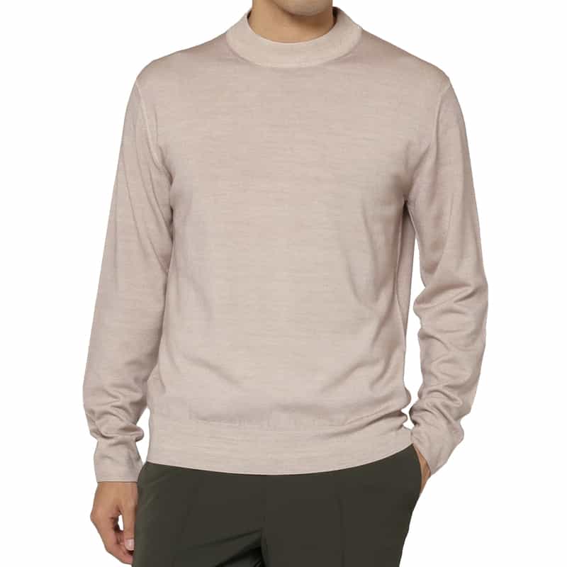 CRUCIANI CRUCIANI＜クルチアーニ＞ モックネックニットプルオーバー BEIGE