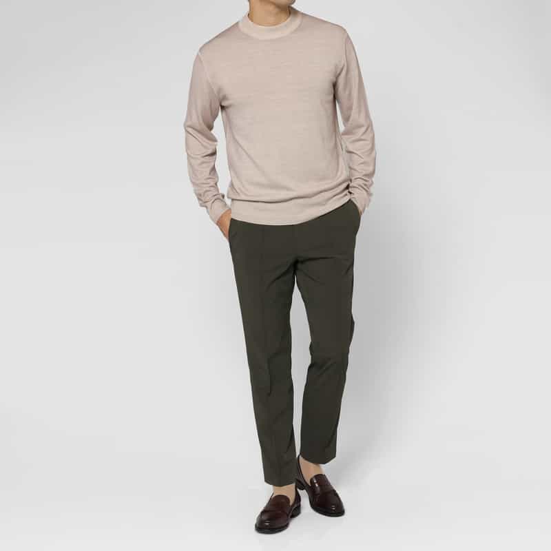 CRUCIANI CRUCIANI＜クルチアーニ＞ モックネックニットプルオーバー BEIGE