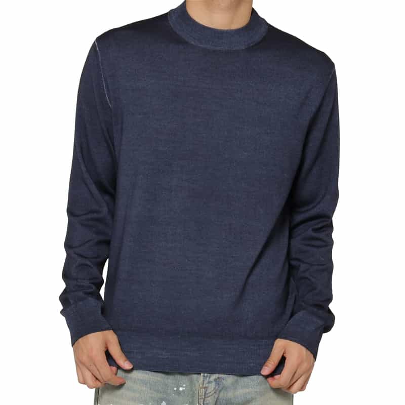 CRUCIANI CRUCIANI＜クルチアーニ＞ モックネックニットプルオーバー NAVY