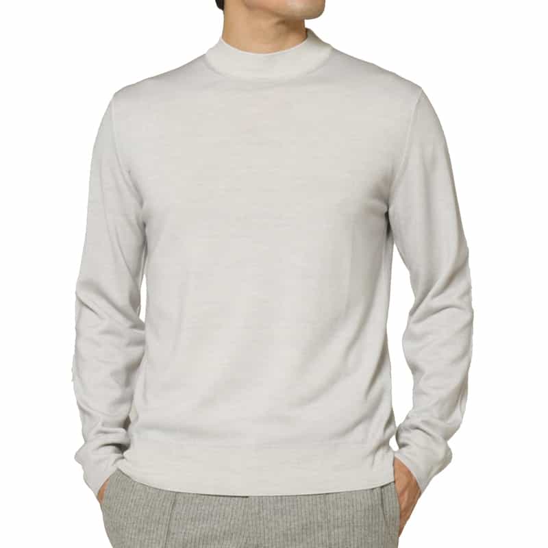 CRUCIANI CRUCIANI＜クルチアーニ＞ モックネックニットプルオーバー LIGHT GRAY