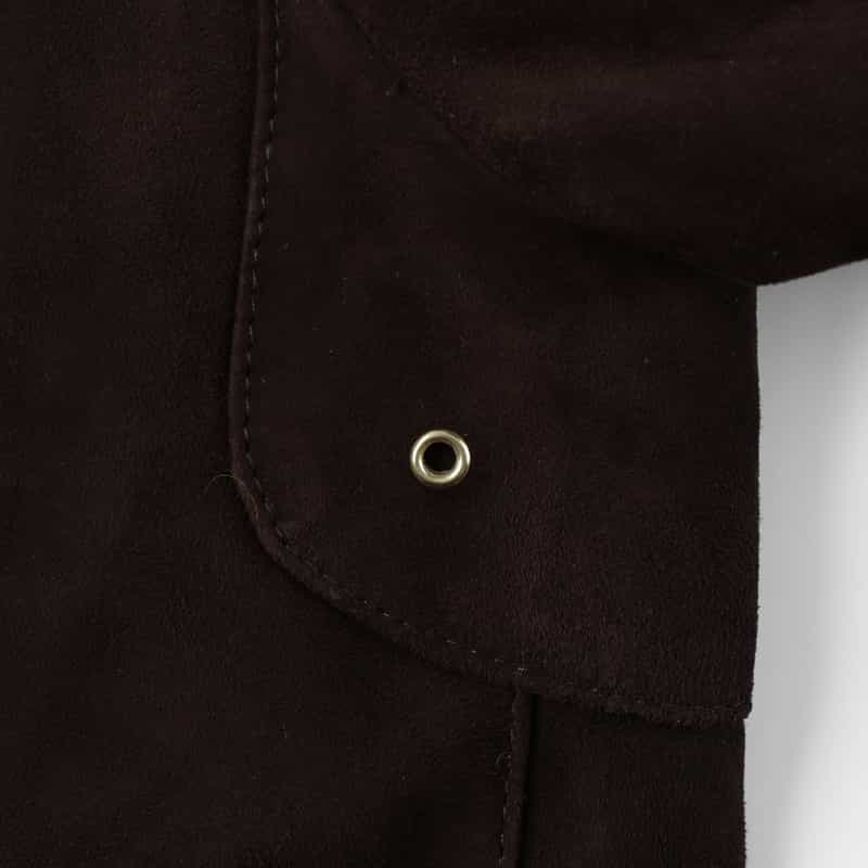 CINQUANTA CINQUANTA＜チンクワンタ＞ ジップアップ ゴートスエードジャケット DARK BROWN