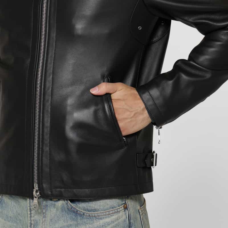 CINQUANTA CINQUANTA＜チンクワンタ＞ ジップアップライダースジャケット BLACK