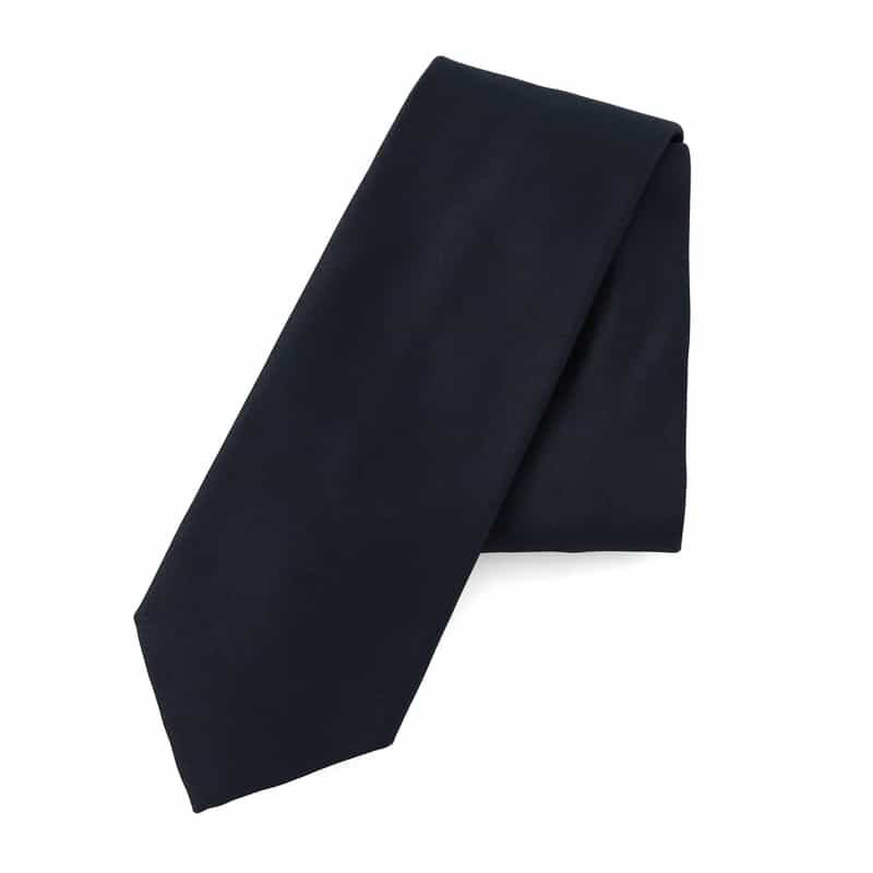 LUIGI  BORRELLI LUIGI BORRELLI＜ルイジボレッリ＞ シルクサテン素材ソリッドタイ NAVY