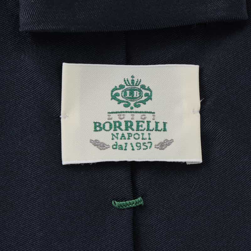 LUIGI  BORRELLI LUIGI BORRELLI＜ルイジボレッリ＞ シルクサテン素材ソリッドタイ NAVY