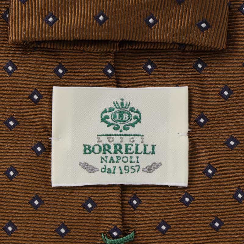 LUIGI  BORRELLI LUIGI BORRELLI＜ルイジボレッリ＞ 小紋柄タイ BROWN