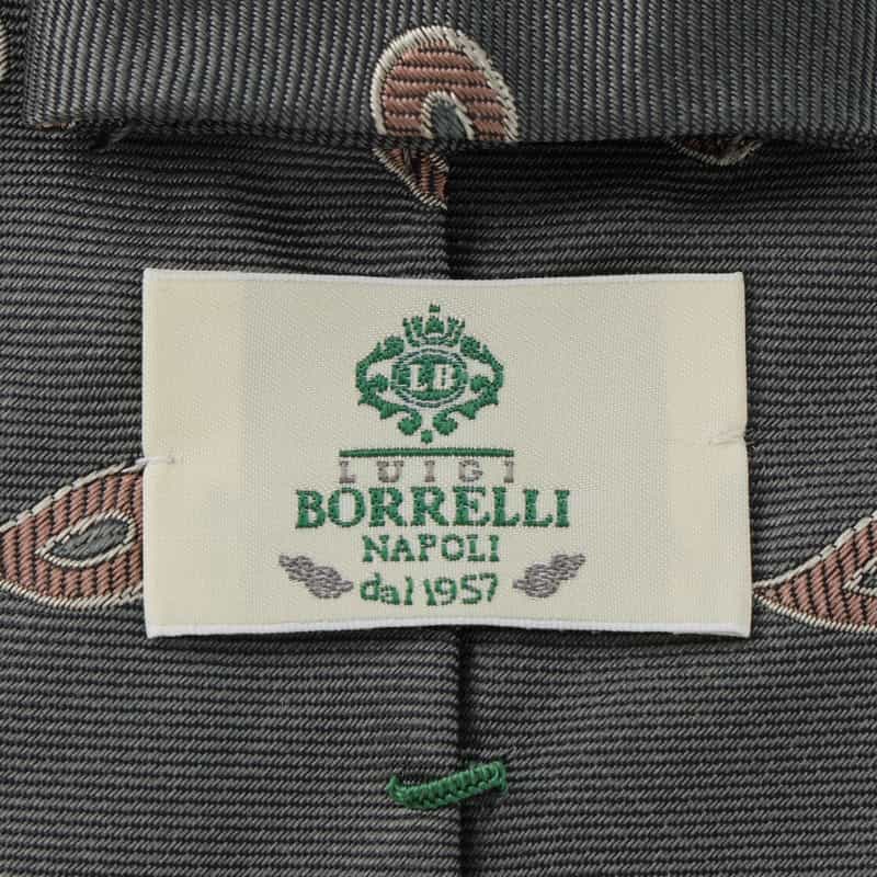 LUIGI  BORRELLI LUIGI BORRELLI＜ルイジボレッリ＞ ペイズリー柄タイ GRAY