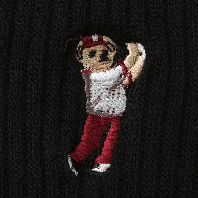 ROSTER SOX ROSTERSOX＜ロスターソックス＞ バーニーズ　ニューヨーク限定リブソックス（ゴルフベア） BLACK
