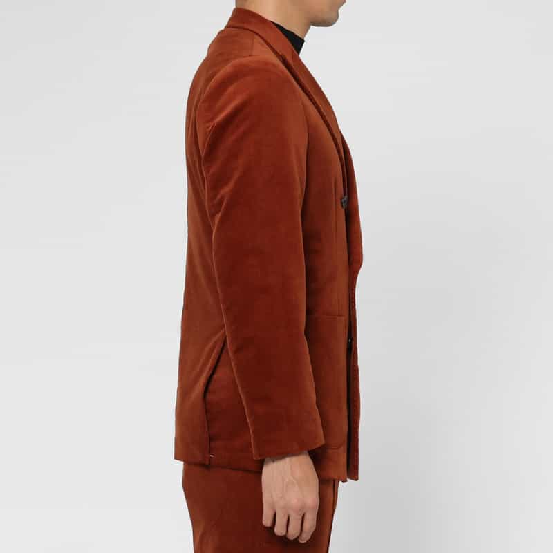 BARNEYS NEW YORK セットアップ コーデュロイ素材ダブルブレストジャケット BROWN