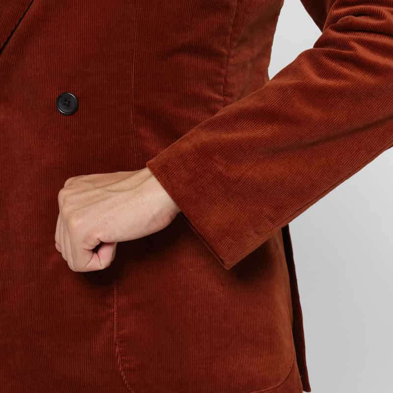 BARNEYS NEW YORK セットアップ コーデュロイ素材ダブルブレストジャケット BROWN