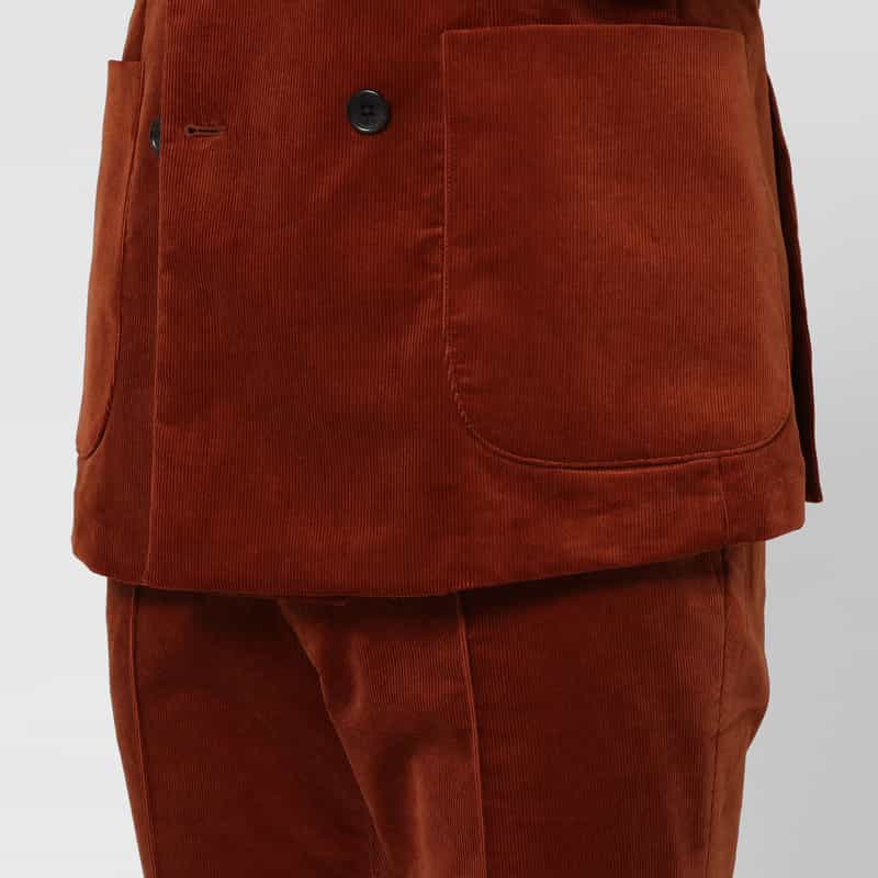 BARNEYS NEW YORK セットアップ コーデュロイ素材ダブルブレストジャケット BROWN