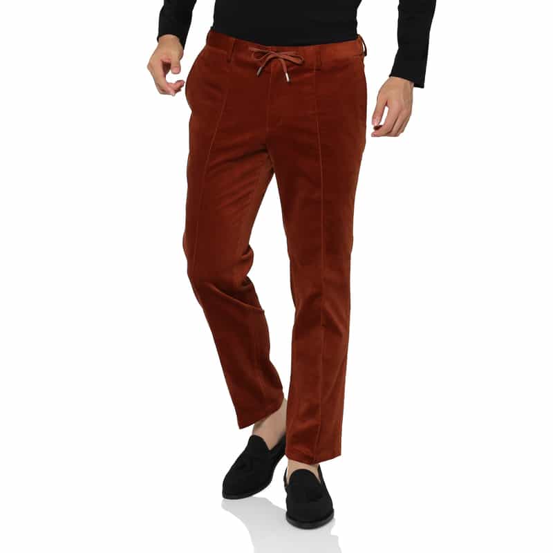 セットアップ コーデュロイ素材ストレッチパンツ