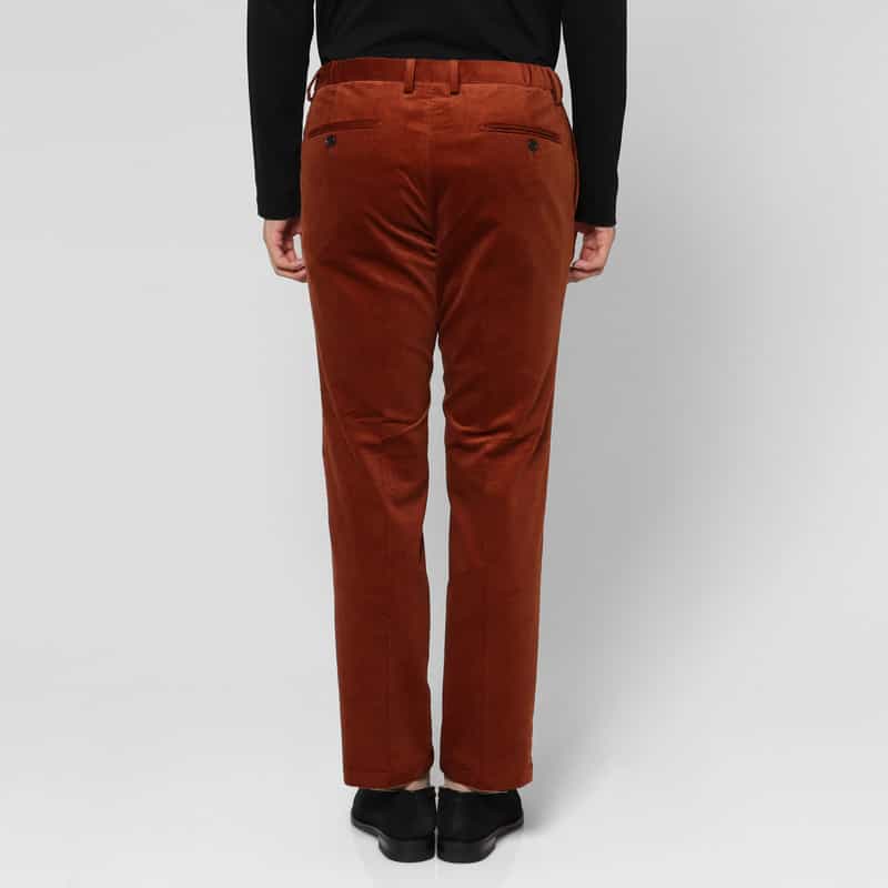 BARNEYS NEW YORK セットアップ コーデュロイ素材ストレッチパンツ BROWN