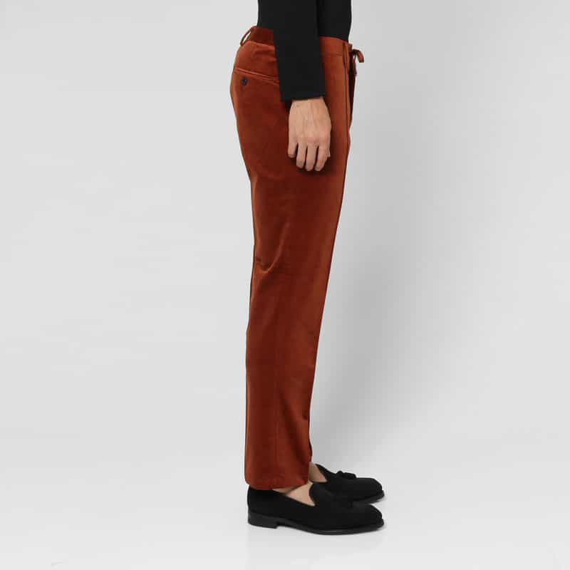 BARNEYS NEW YORK セットアップ コーデュロイ素材ストレッチパンツ BROWN