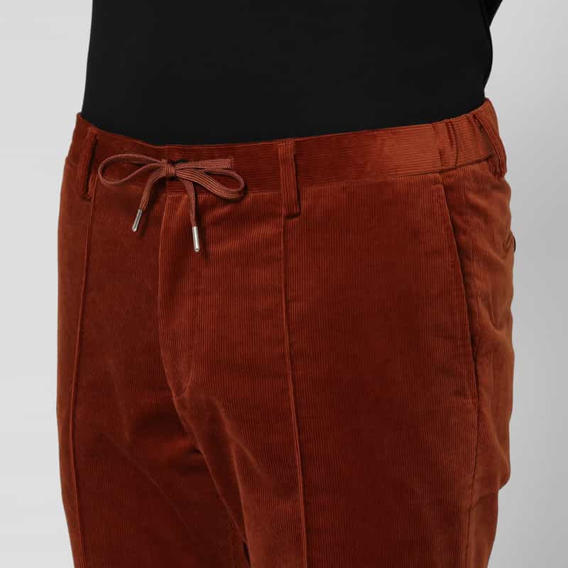 BARNEYS NEW YORK セットアップ コーデュロイ素材ストレッチパンツ BROWN