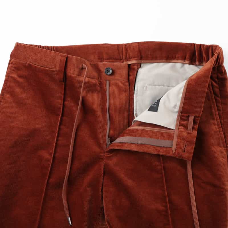BARNEYS NEW YORK セットアップ コーデュロイ素材ストレッチパンツ BROWN