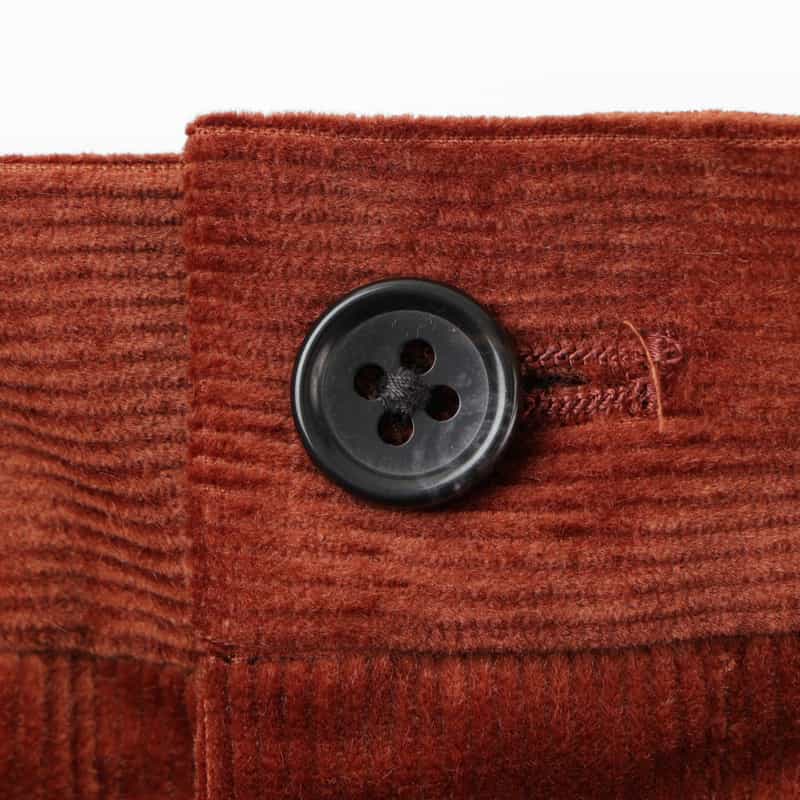 BARNEYS NEW YORK セットアップ コーデュロイ素材ストレッチパンツ BROWN