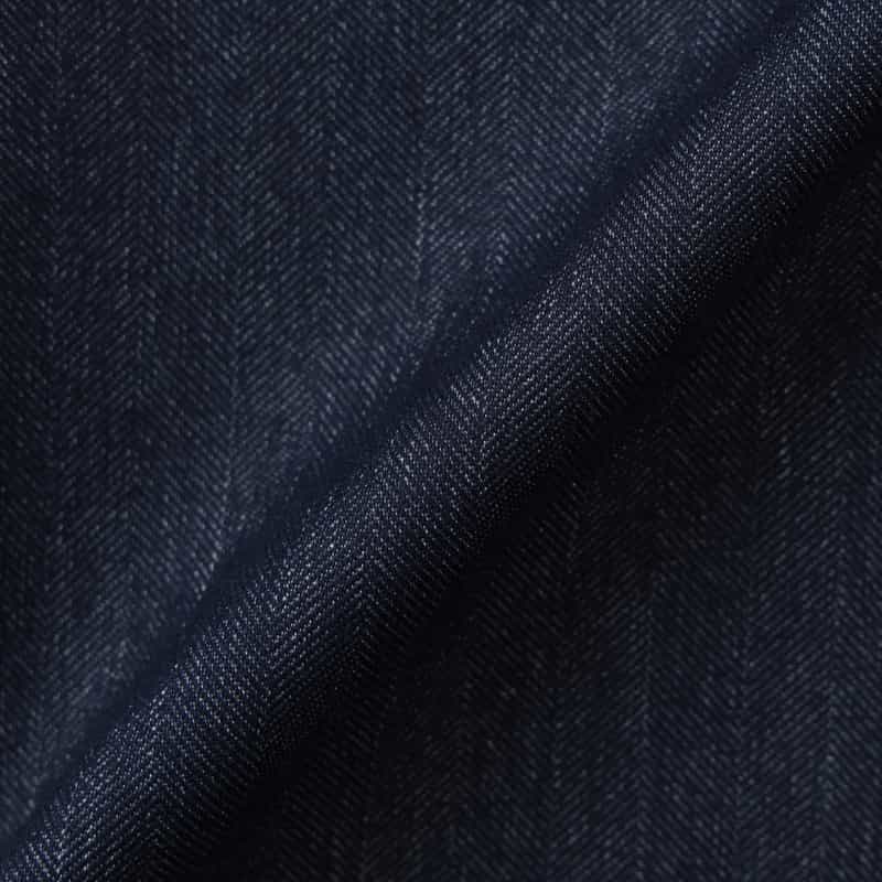 BARNEYS NEW YORK セットアップ ヘリンボーン柄ダブルブレストデニムジャケット NAVY