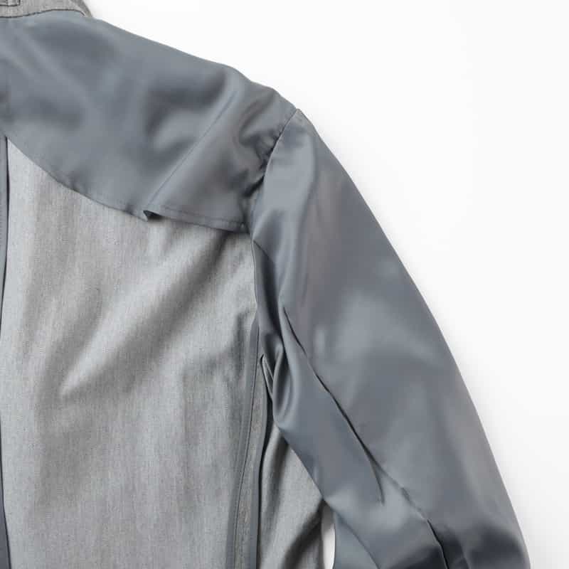 BARNEYS NEW YORK セットアップ ヘリンボーン柄ダブルブレストデニムジャケット LIGHT GRAY