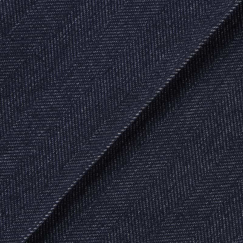 BARNEYS NEW YORK セットアップ ヘリンボーン柄デニムパンツ NAVY