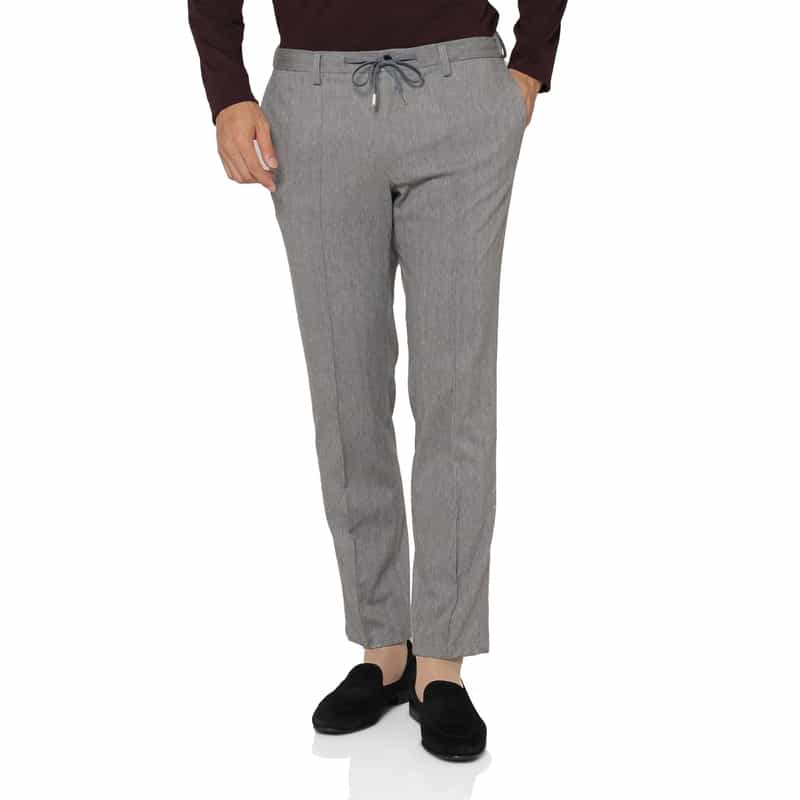 BARNEYS NEW YORK セットアップ ヘリンボーン柄デニムパンツ LIGHT GRAY