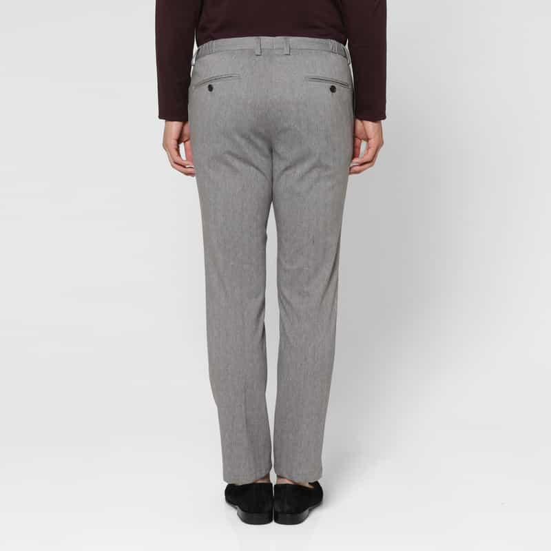 BARNEYS NEW YORK セットアップ ヘリンボーン柄デニムパンツ LIGHT GRAY