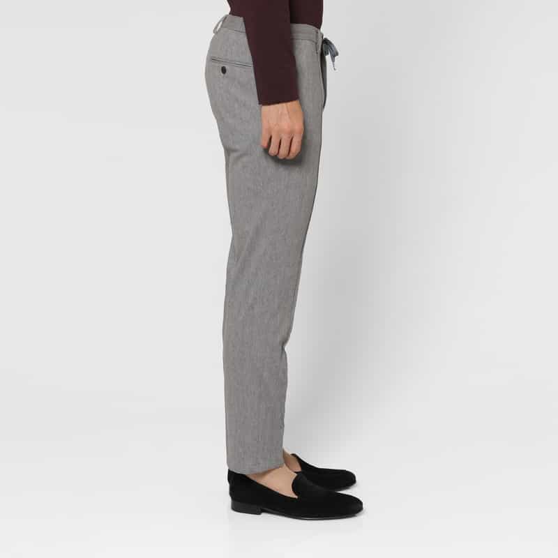 BARNEYS NEW YORK セットアップ ヘリンボーン柄デニムパンツ LIGHT GRAY