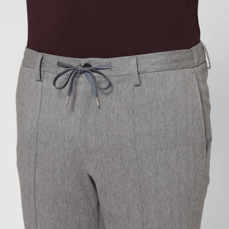 BARNEYS NEW YORK セットアップ ヘリンボーン柄デニムパンツ LIGHT GRAY