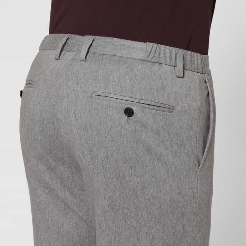 BARNEYS NEW YORK セットアップ ヘリンボーン柄デニムパンツ LIGHT GRAY