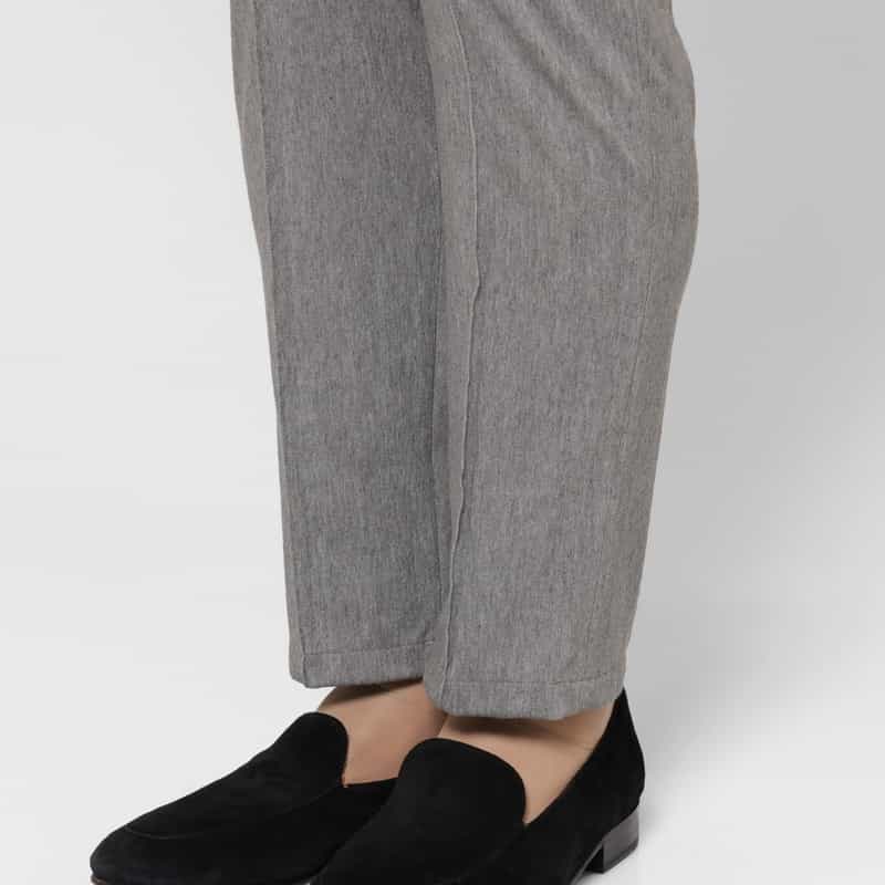 BARNEYS NEW YORK セットアップ ヘリンボーン柄デニムパンツ LIGHT GRAY
