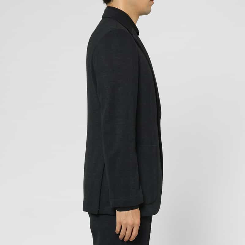 BARNEYS NEW YORK セットアップ グレンチェック柄ジャージージャケット NAVY