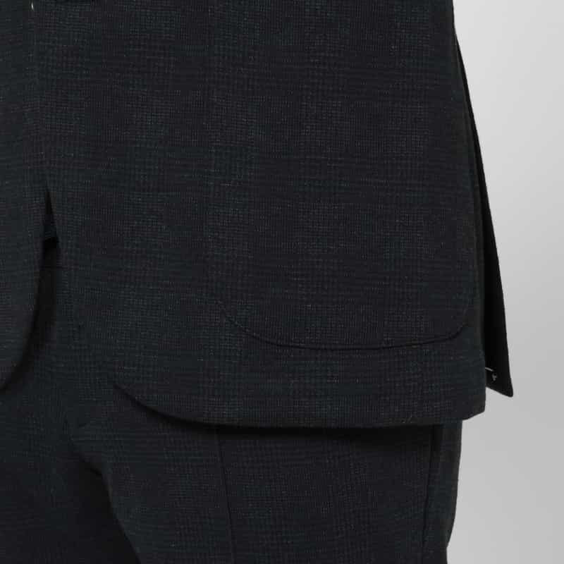 BARNEYS NEW YORK セットアップ グレンチェック柄ジャージージャケット NAVY