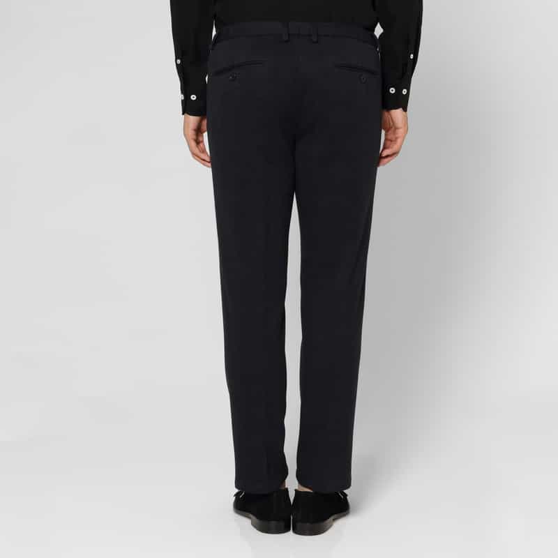 BARNEYS NEW YORK セットアップ グレンチェック柄ジャージーパンツ NAVY