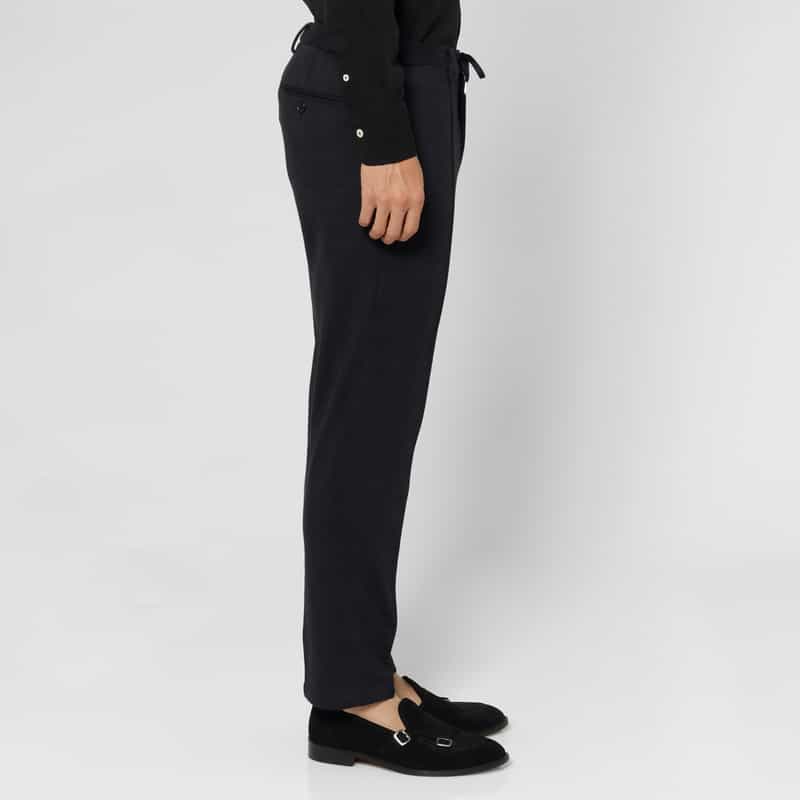 BARNEYS NEW YORK セットアップ グレンチェック柄ジャージーパンツ NAVY