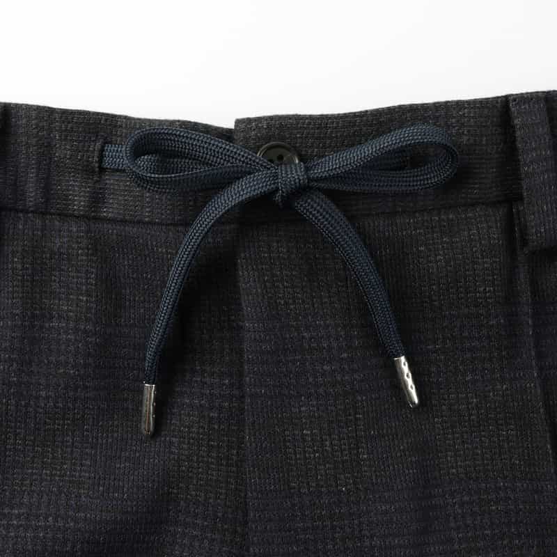 BARNEYS NEW YORK セットアップ グレンチェック柄ジャージーパンツ NAVY