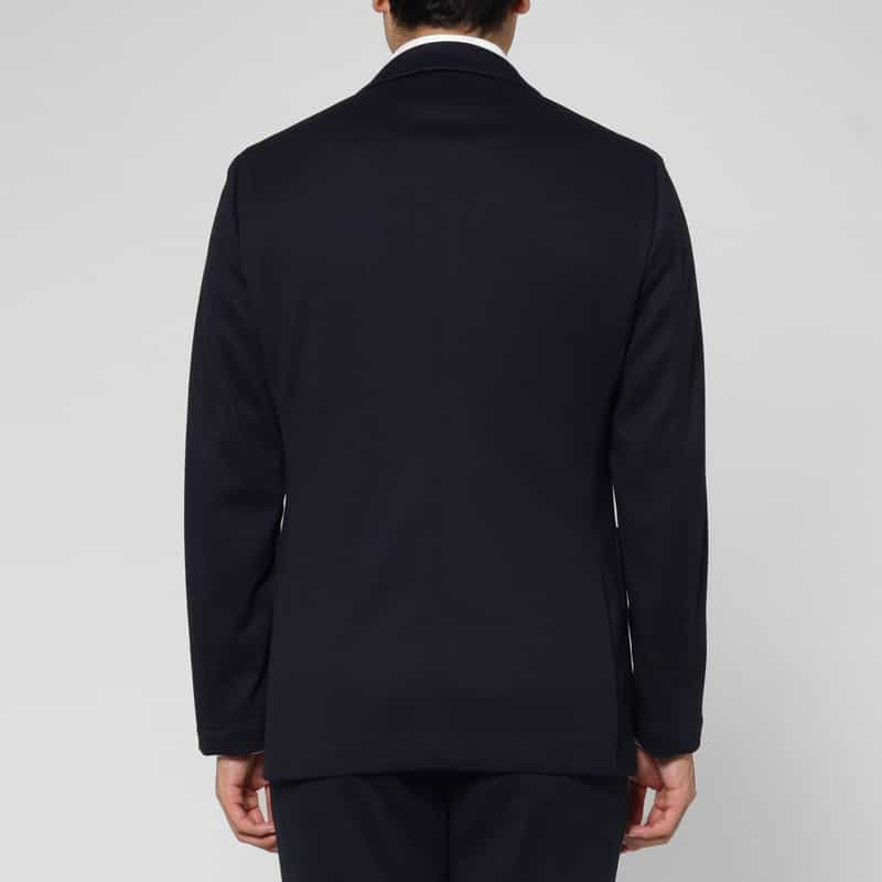 BARNEYS NEW YORK セットアップ フランネルニット素材シングルジャケット NAVY