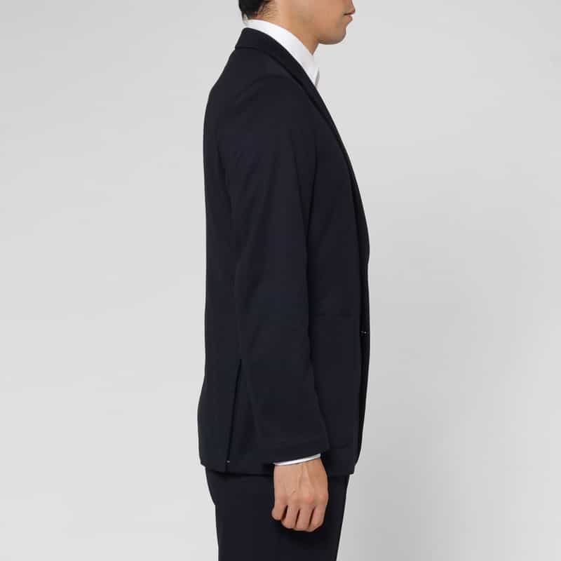 BARNEYS NEW YORK セットアップ フランネルニット素材シングルジャケット NAVY