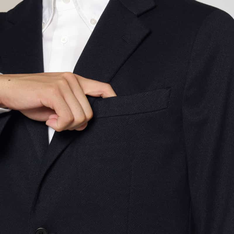 BARNEYS NEW YORK セットアップ フランネルニット素材シングルジャケット NAVY