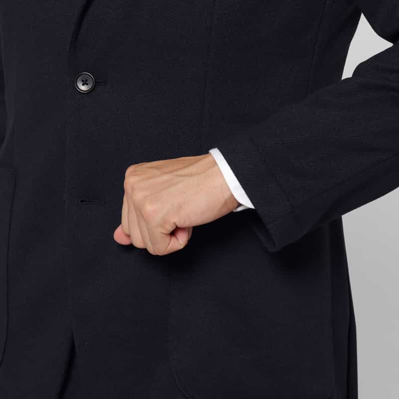 BARNEYS NEW YORK セットアップ フランネルニット素材シングルジャケット NAVY