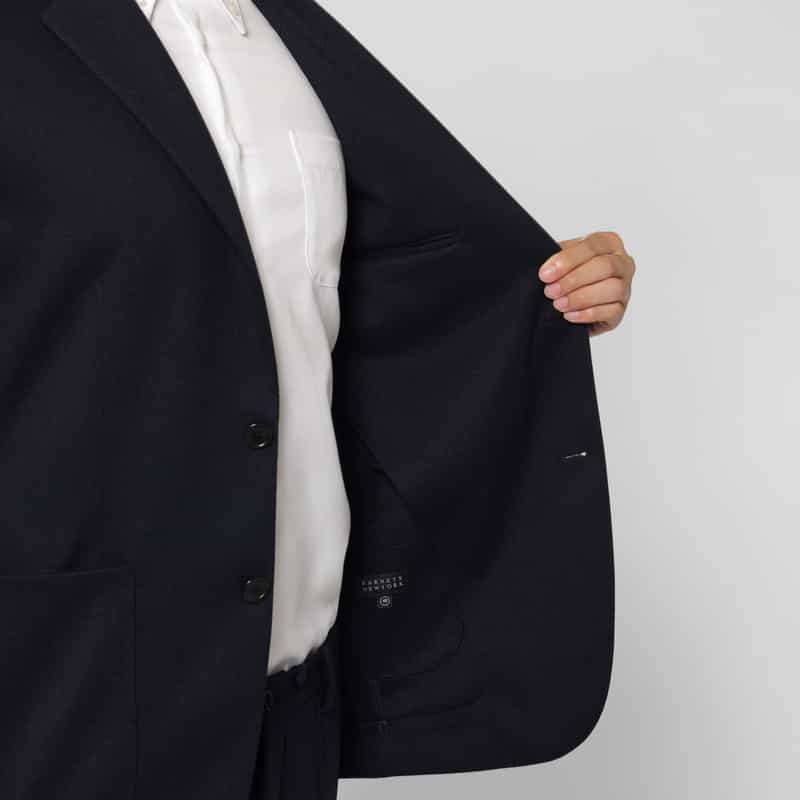 BARNEYS NEW YORK セットアップ フランネルニット素材シングルジャケット NAVY