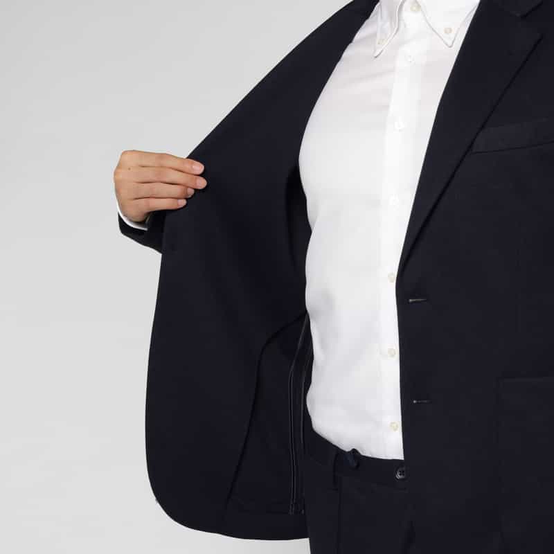 BARNEYS NEW YORK セットアップ フランネルニット素材シングルジャケット NAVY