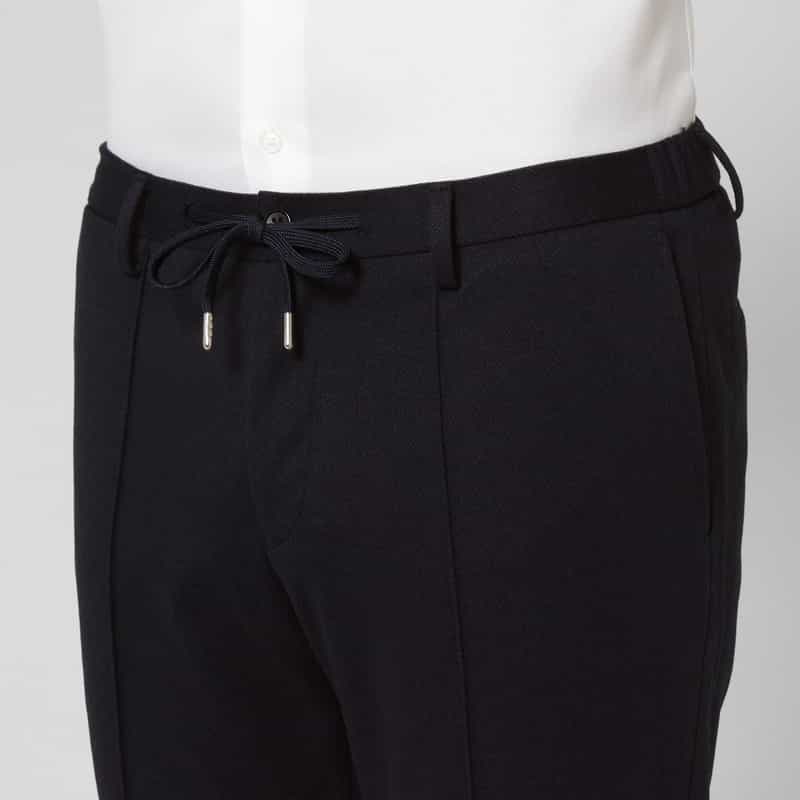 BARNEYS NEW YORK セットアップ フランネルニット素材イージーパンツ NAVY