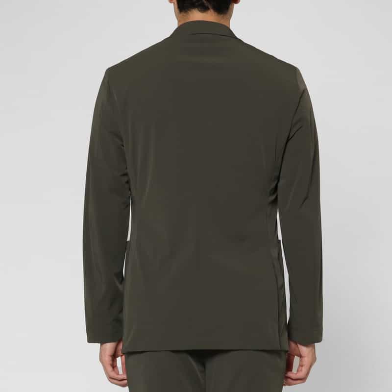 BARNEYS NEW YORK セットアップ ストレッチ素材シングルジャケット KHAKI