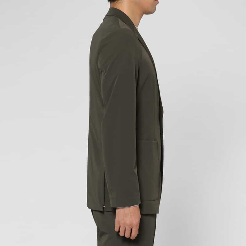 BARNEYS NEW YORK セットアップ ストレッチ素材シングルジャケット KHAKI