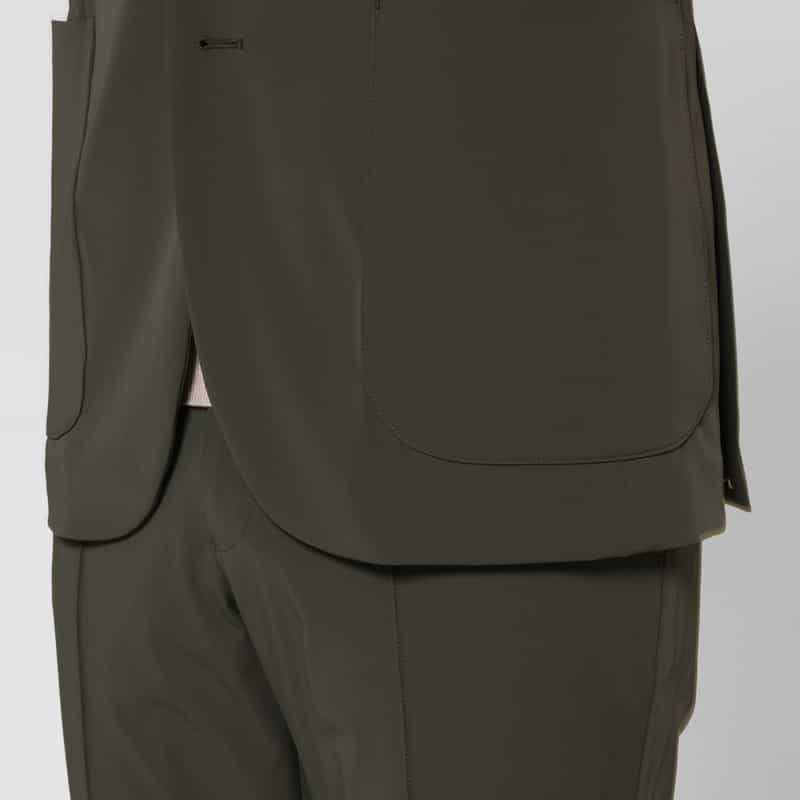 BARNEYS NEW YORK セットアップ ストレッチ素材シングルジャケット KHAKI