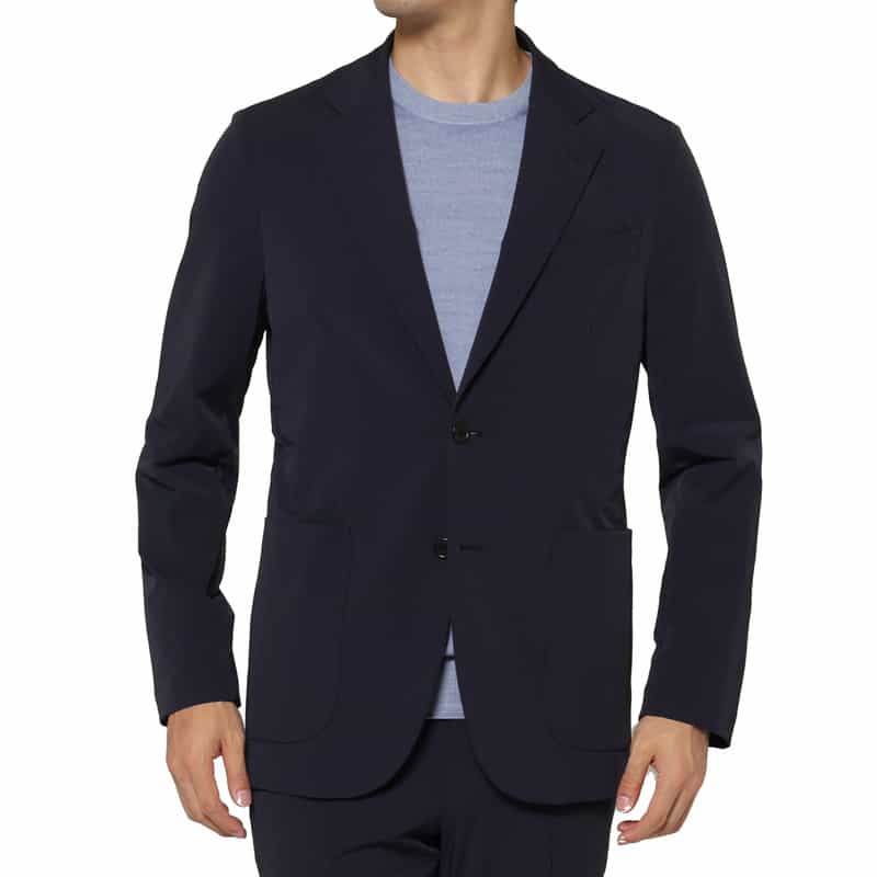 BARNEYS NEW YORK セットアップ ストレッチ素材シングルジャケット NAVY
