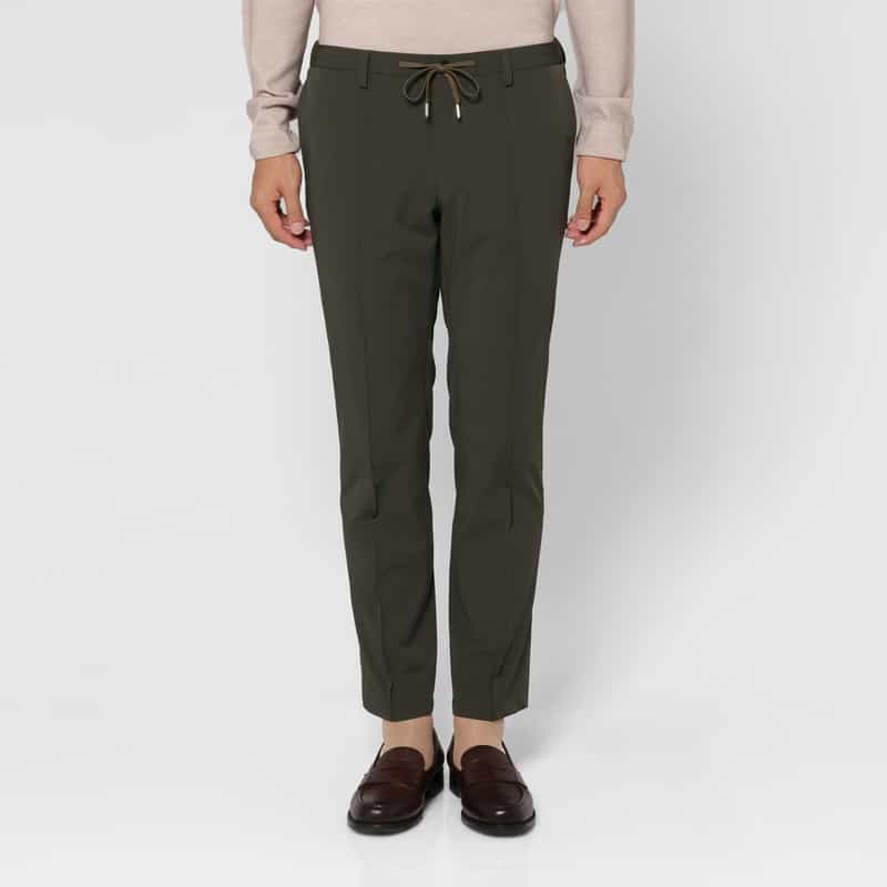 BARNEYS NEW YORK セットアップ ストレッチ素材イージーパンツ KHAKI